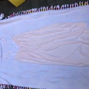 Pink lace satin nightgown